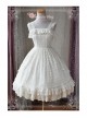 Magic Tea Party Alina Series White Lace Embroidery Classic Lolita Sling Dress