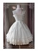 Magic Tea Party Alina Series White Lace Embroidery Classic Lolita Sling Dress