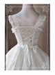 Magic Tea Party Alina Series White Lace Embroidery Classic Lolita Sling Dress