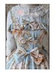 Magic Tea Party Veronica Series Light Blue Elegance Printing Classic Lolita Sling Dress
