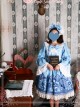 Magic Tea Party Western Style Dress Workshop Series Printing Long Puff Sleeve Classic Lolita Dress