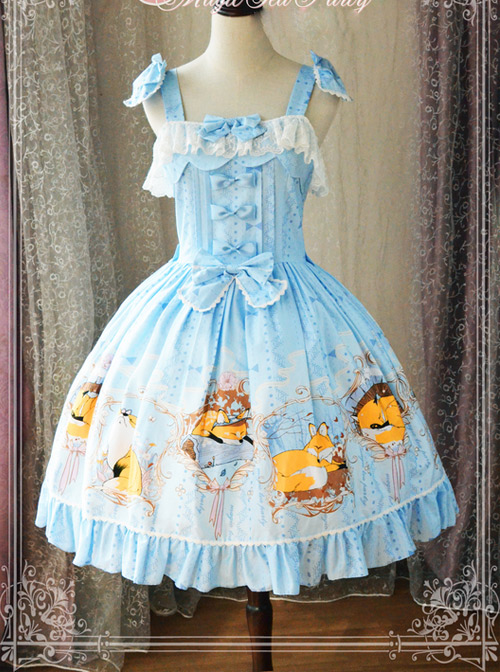 Magic Tea Party Antonio's Four Seasons Series Classic Lolita Sling Dress