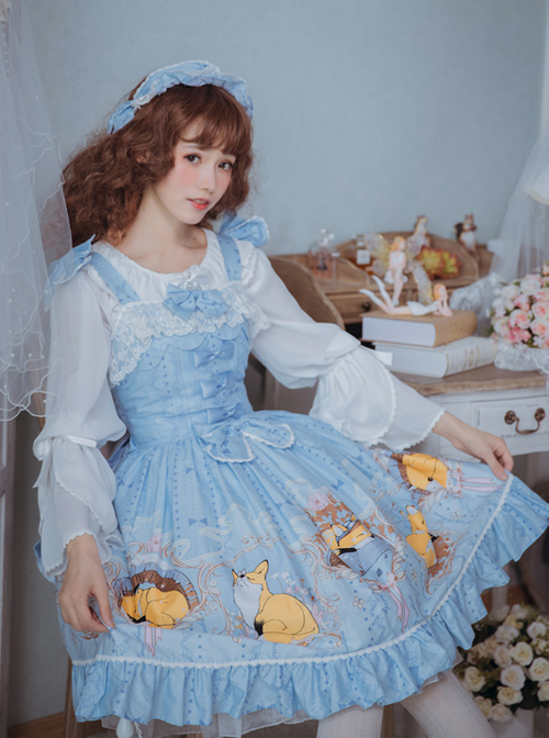 Magic Tea Party Antonio's Four Seasons Series Classic Lolita Sling Dress