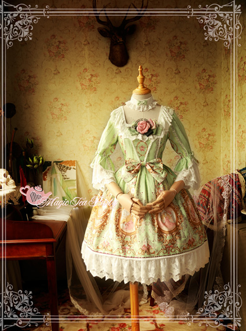 Magic Tea Party Spring of Europa Series Half Sleeve Classic Lolita Dress