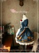 Magic Tea Party Beauty And Beast Series Printing Short Sleeve Sweet Lolita Dress