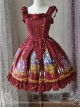 Magic Tea Party Beauty And Beast Series Printing Sweet Lolita Sling Dress