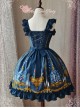 Magic Tea Party Beauty And Beast Series Printing Sweet Lolita Sling Dress