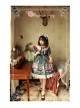 Magic Tea Party Flower Fairy Series Printing Classic Lolita Half Sleeve Dress