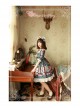 Magic Tea Party Flower Fairy Series Printing Classic Lolita Half Sleeve Dress