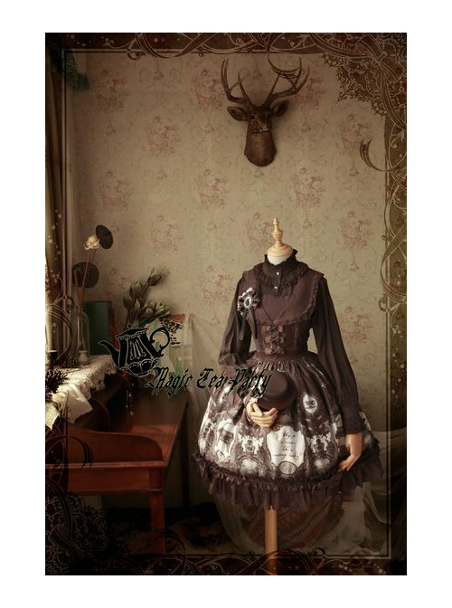 Magic Tea Party Raven And Writing-desk Series Classic Lolita JSK Sleeveless Dress 