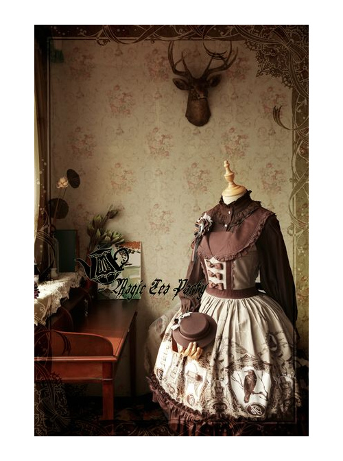 Magic Tea Party Raven And Writing-desk Series Classic Lolita JSK Sleeveless Dress 