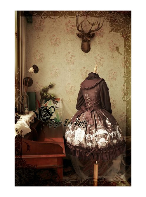 Magic Tea Party Raven And Writing-desk Series Classic Lolita JSK Sleeveless Dress 