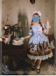 Magic Tea Party The Squirrel Couple's Afternoon Series Printing Short Sleeve Sweet Lolita Dress