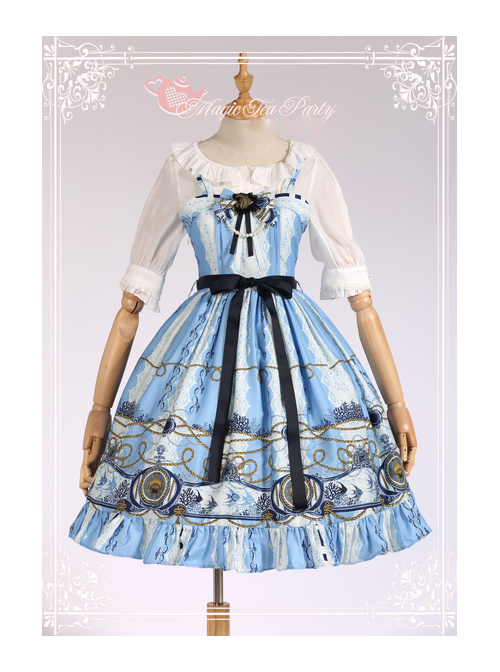 Magic Tea Party Angel Fish Series Classic Lolita Sling Dress