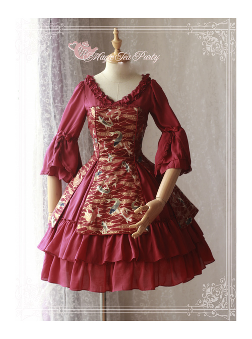 Magic Tea Party Koi Carp Series Qi Lolita Trumpet Sleeve Dress