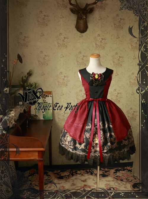 Magic Tea Party Siren's Song Series Printing Classic Lolita Sleeveless Dress