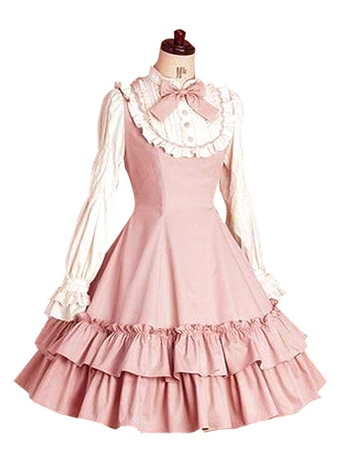 Doll Collar Flouncing Classic Lolita Long Sleeves Dress