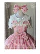 Magic Tea Party Gift Bear Series Printing Lace Cotton Sweet Lolita Sling Dress