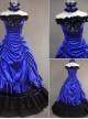 Victorian Aristocratic Gorgeous Blue Gothic Lolita Prom Dress