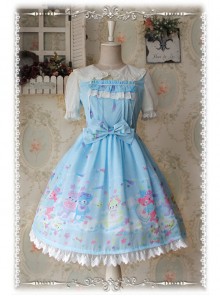 Sleeping Bear Series Chiffon Sweet Lolita Sling Dress