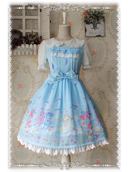 Sleeping Bear Series Chiffon Sweet Lolita Sling Dress