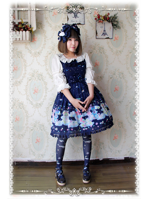 Sleeping Bear Series Chiffon Sweet Lolita Sling Dress