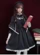 Late autumn Chapel Retro Gothic Lolita Long Sleeves Dress And Shawl