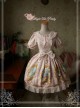 Magic Tea Party Alice Series Printing Sweet Lolita Short Sleeves Dress