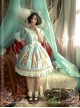 Magic Tea Party Alice Series Printing Sweet Lolita Short Sleeves Dress