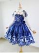 Fashion Pegasus Printing Blue Sweet Lolita Sling Dress