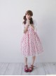 Strawberry Cup Cake Printing High Waist Sweet Lolita Sling Dress