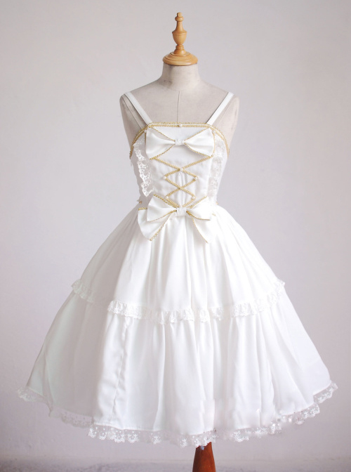 Angel's Wedding Dress White Fashion Elegance Sweet Lolita Sling Dress