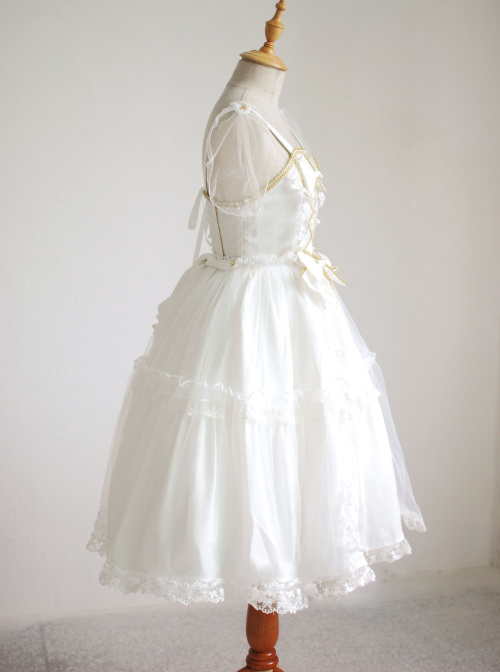Angel's Wedding Dress White Fashion Elegance Sweet Lolita Sling Dress