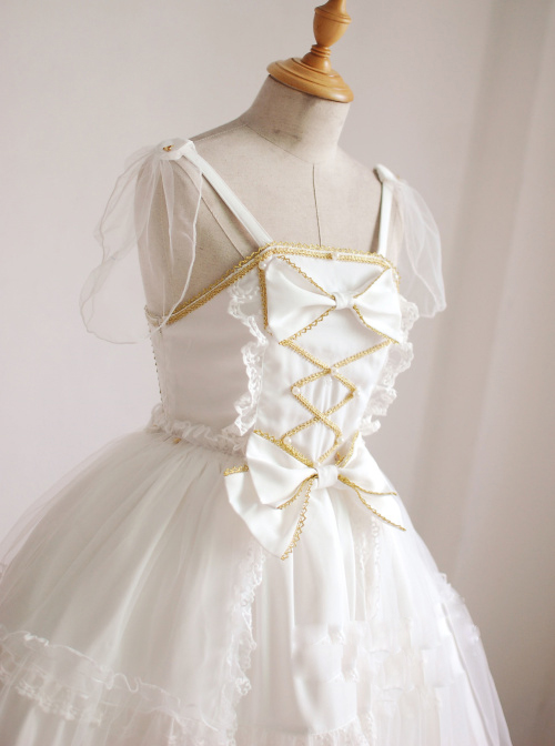 Angel's Wedding Dress White Fashion Elegance Sweet Lolita Sling Dress