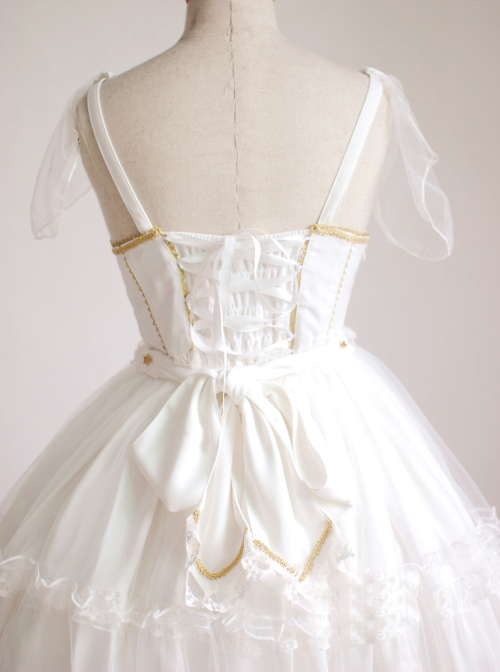 Angel's Wedding Dress White Fashion Elegance Sweet Lolita Sling Dress