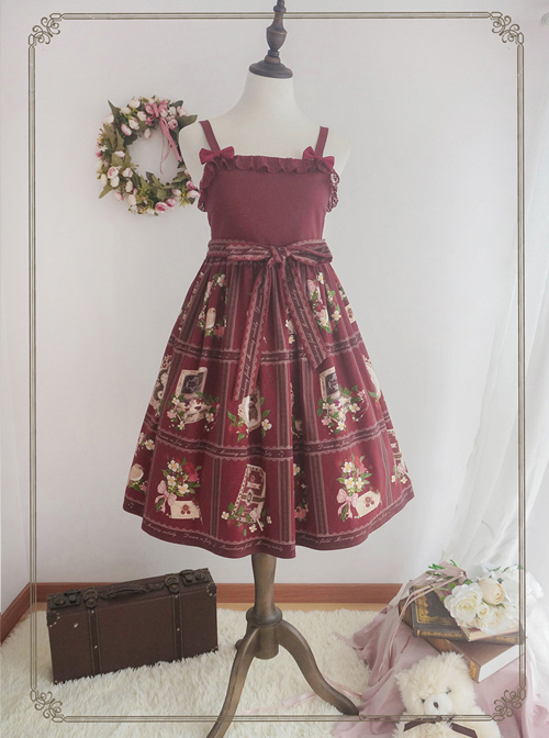 Fashion The Strawberry Garden's The Morning Music  Series Sweet Lolita Sling Dress