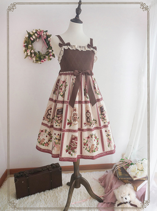 Fashion The Strawberry Garden's The Morning Music  Series Sweet Lolita Sling Dress