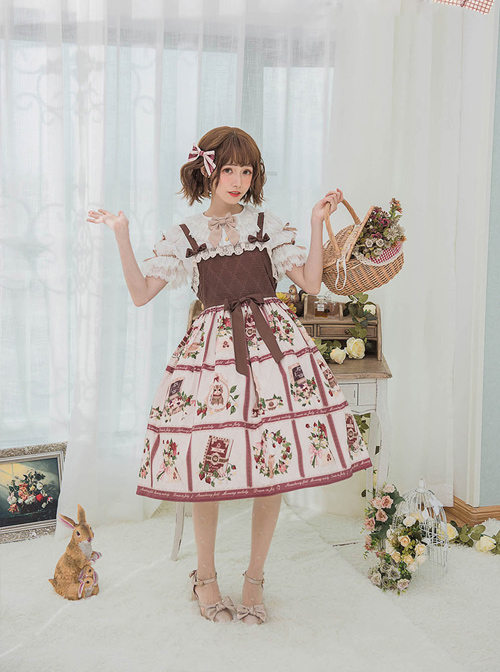 Fashion The Strawberry Garden's The Morning Music  Series Sweet Lolita Sling Dress