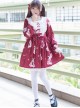 Fashion And Musical Instrument Rabbit Series Printing Sweet Lolita Long Sleeves Dress