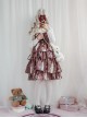 Daily Fawn Pattern Sweet Lolita Sling Cake Dress