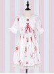 Fashion Musical Instrument Rabbit Series Printing Sweet Lolita Short Sleeves Dress