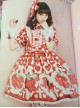 Fashion Cherry Red Strawberry High Waist Sweet Lolita Short Sleeves Dress