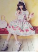 Fashion Cherry Red Strawberry High Waist Sweet Lolita Short Sleeves Dress