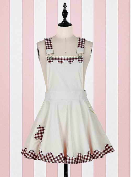 Fashion Lucky Star Lace Lattices Sweet Lolita Straps Dress