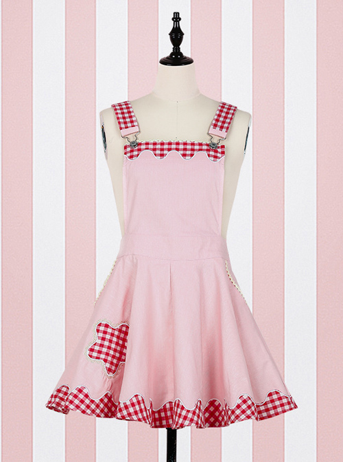 Fashion Lucky Star Lace Lattices Sweet Lolita Straps Dress