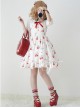 Fashion Strawberry Cat Printing Cute Sweet Lolita Sling Dress