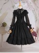 Palace Style Retro Fake Two Pieces Lace Embroidery Classic Lolita Dress