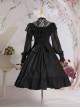 Palace Style Retro Fake Two Pieces Lace Embroidery Classic Lolita Dress