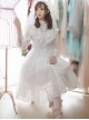 Palace Style Retro Fake Two Pieces Lace Embroidery Classic Lolita Dress