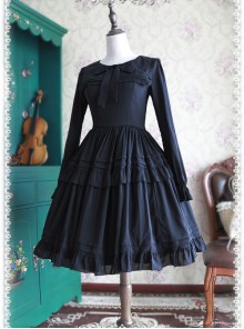 Lily Series Chiffon Long Sleeves Concise Classic Lolita Dress